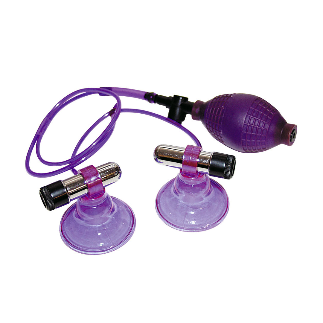 Fialové přísavky s pumpou na bradavky - "Ultraviolett"