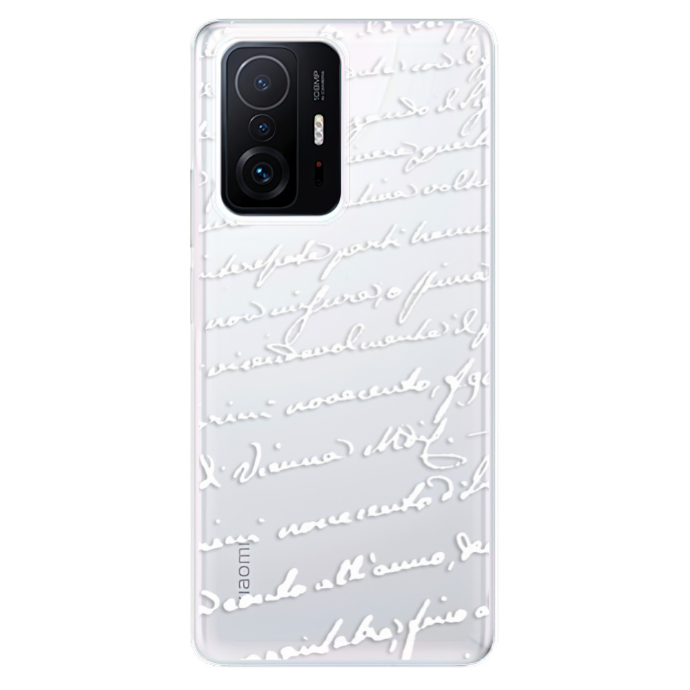 Odolné silikonové pouzdro iSaprio - Handwriting 01 - white - Xiaomi 11T / 11T Pro