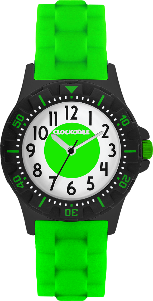 CLOCKODILE Svítící neonově zelené sportovní dětské chlapecké hodinky SPORT 3.0