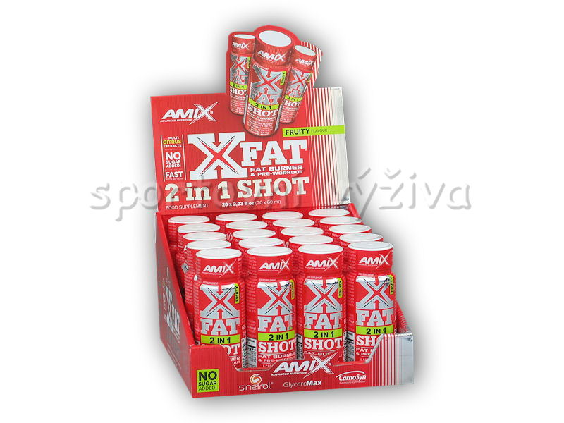 X-Fat 2 in 1 Shot Box 20x60ml-fruity