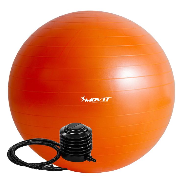 Gymnastický míč MOVIT s pumpou - 85 cm - oranžový
