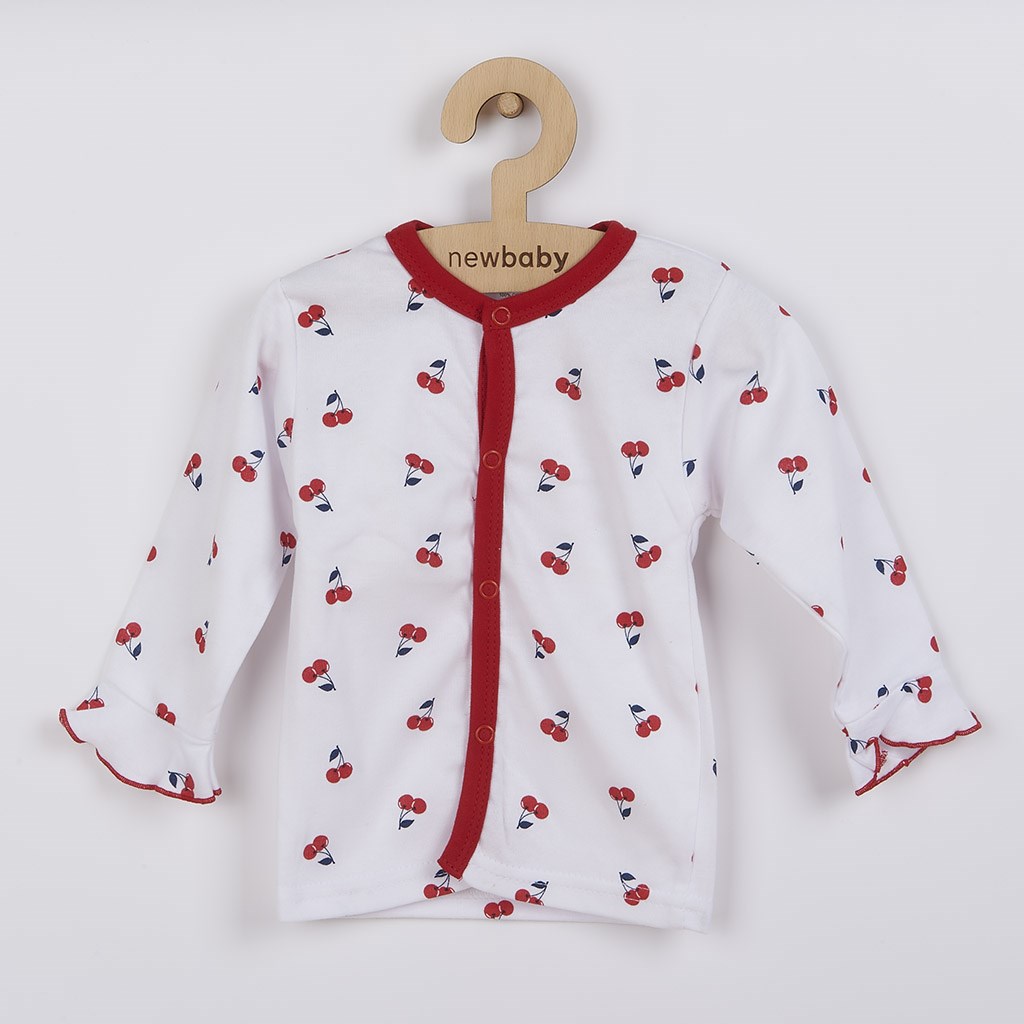 Kojenecký bavlněný kabátek New Baby Cherry - červená/86 (12-18m)
