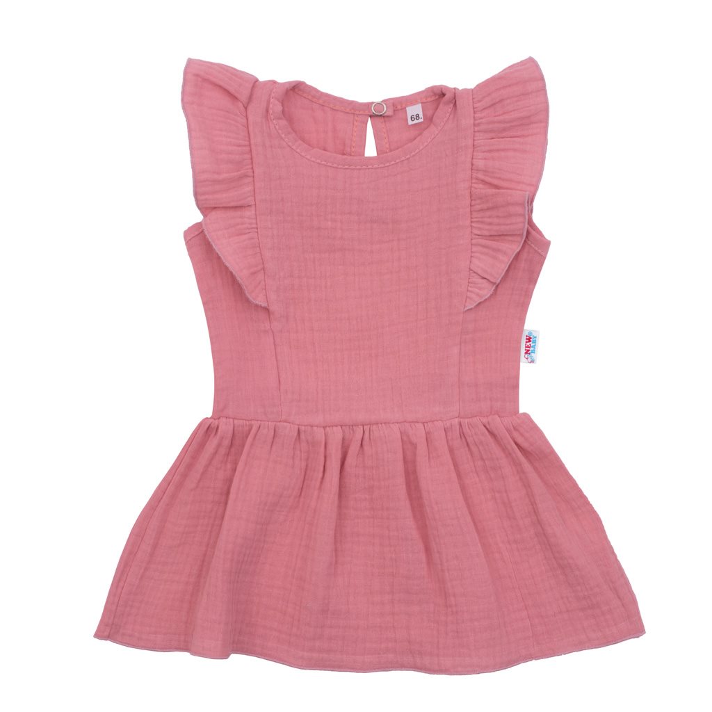 Kojenecké mušelínové šaty New Baby Summer Nature Collection - růžová/74 (6-9m)