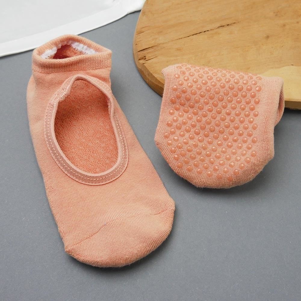 Protiskluzové ponožky - béžové