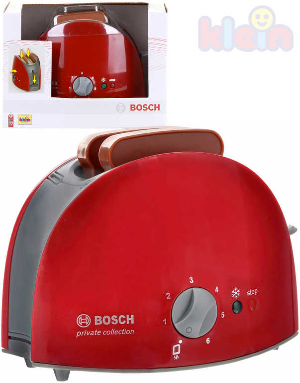 KLEIN Toaster dětský Bosch plastový set se 2 topinkami