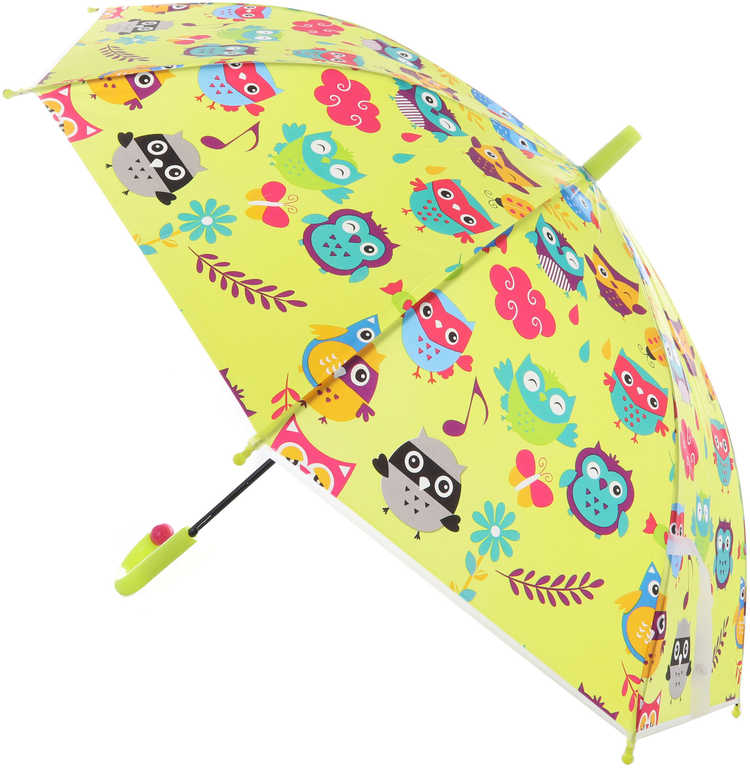 Deštník dětský holčičí Sovičky vystřelovací různé druhy