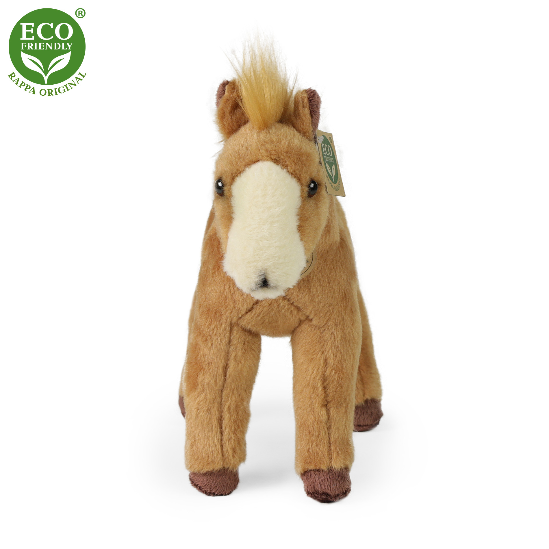 Rappa Eco-Friendly - Plyšový kůň stojící světle hnědý 28 cm