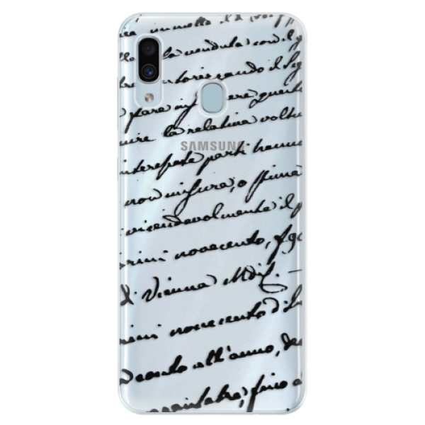 Silikonové pouzdro iSaprio - Handwriting 01 - black - Samsung Galaxy A30