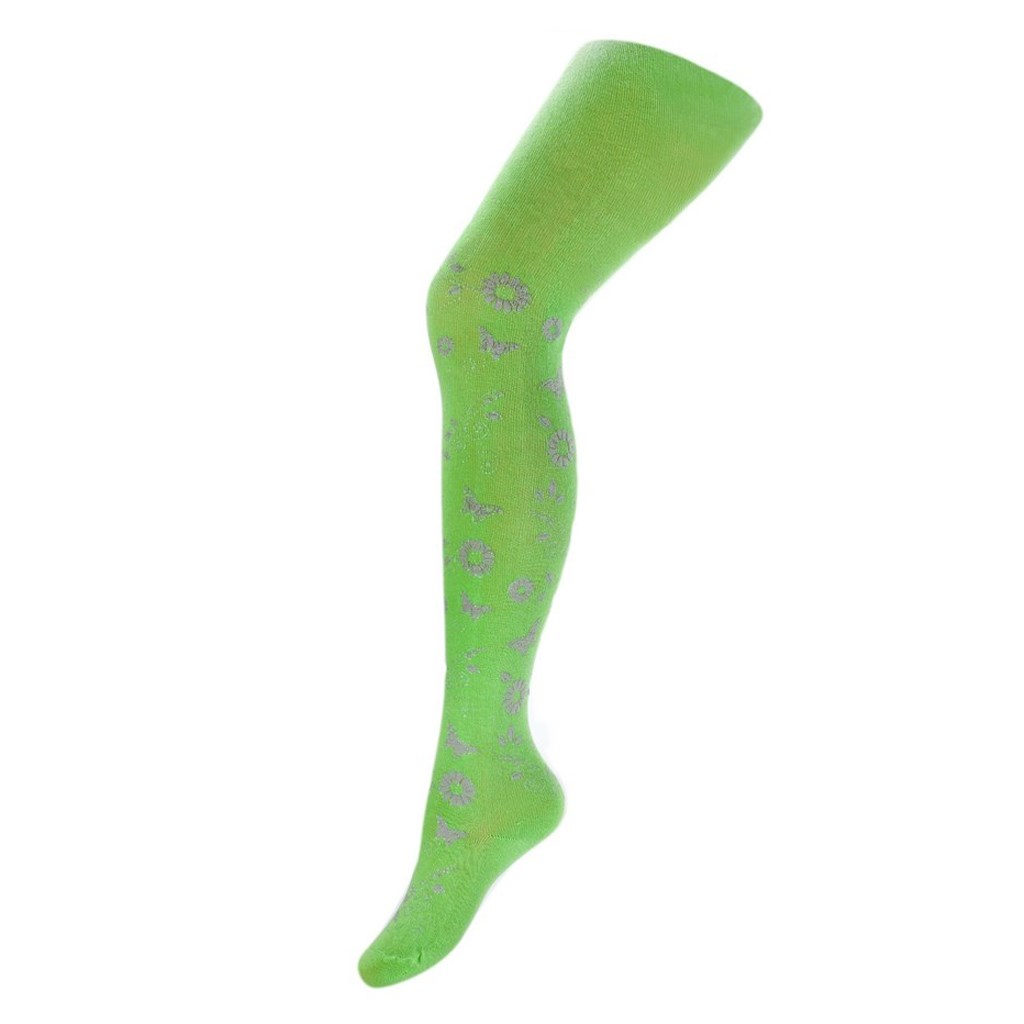 Dětské bavlněné punčocháče 3D New Baby - zelená/128 (7-8 let)