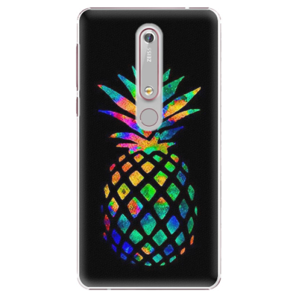 Plastové pouzdro iSaprio - Rainbow Pineapple - Nokia 6.1