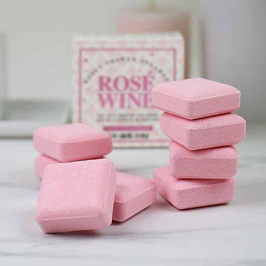 Kostičky do sprchy – růžové víno