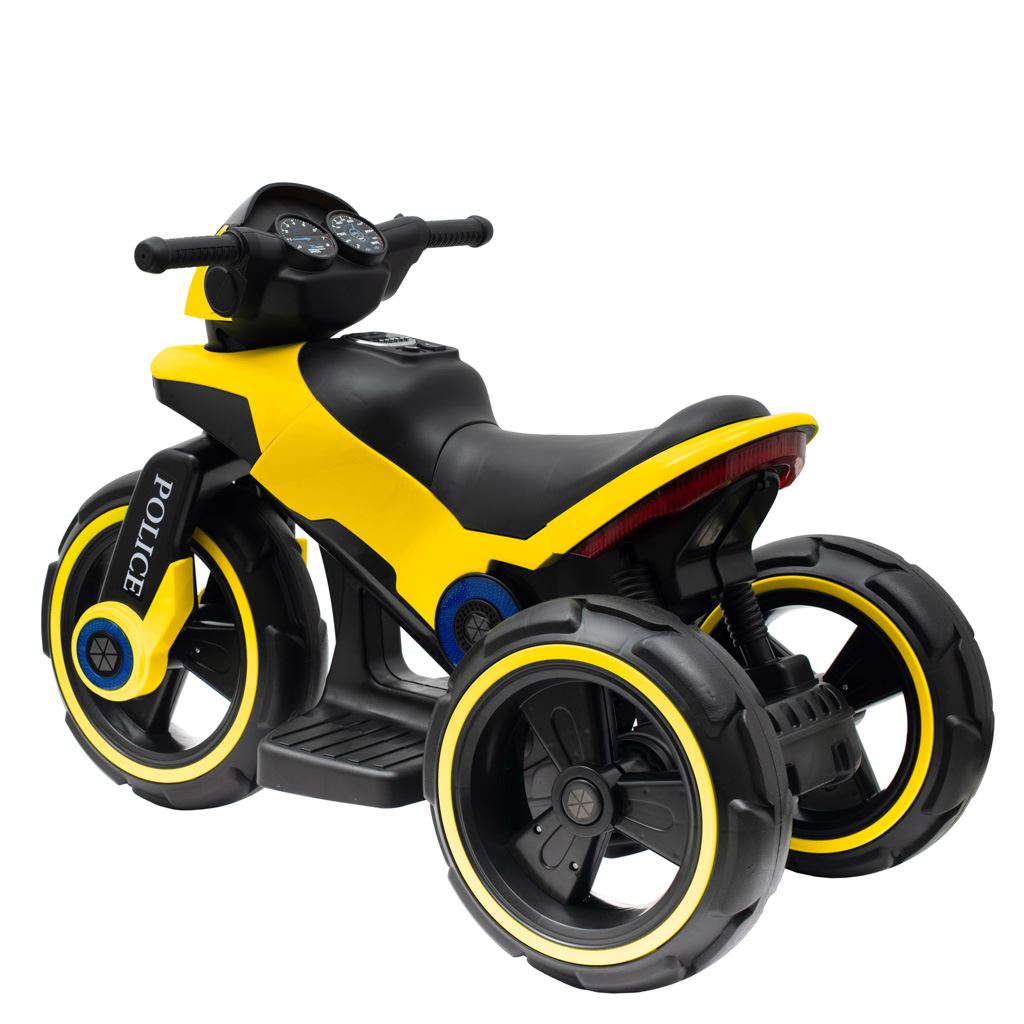 Dětská elektrická motorka Baby Mix POLICE - žlutá