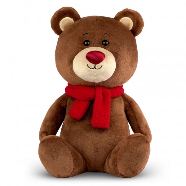plysovy-medved-plush-scarves-animals-25-cm-hnedy-s-cervenym-nosikem