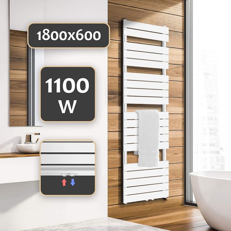 AQUAMARIN Vertikální koupelnový radiátor 180 x 60 cm, bílý