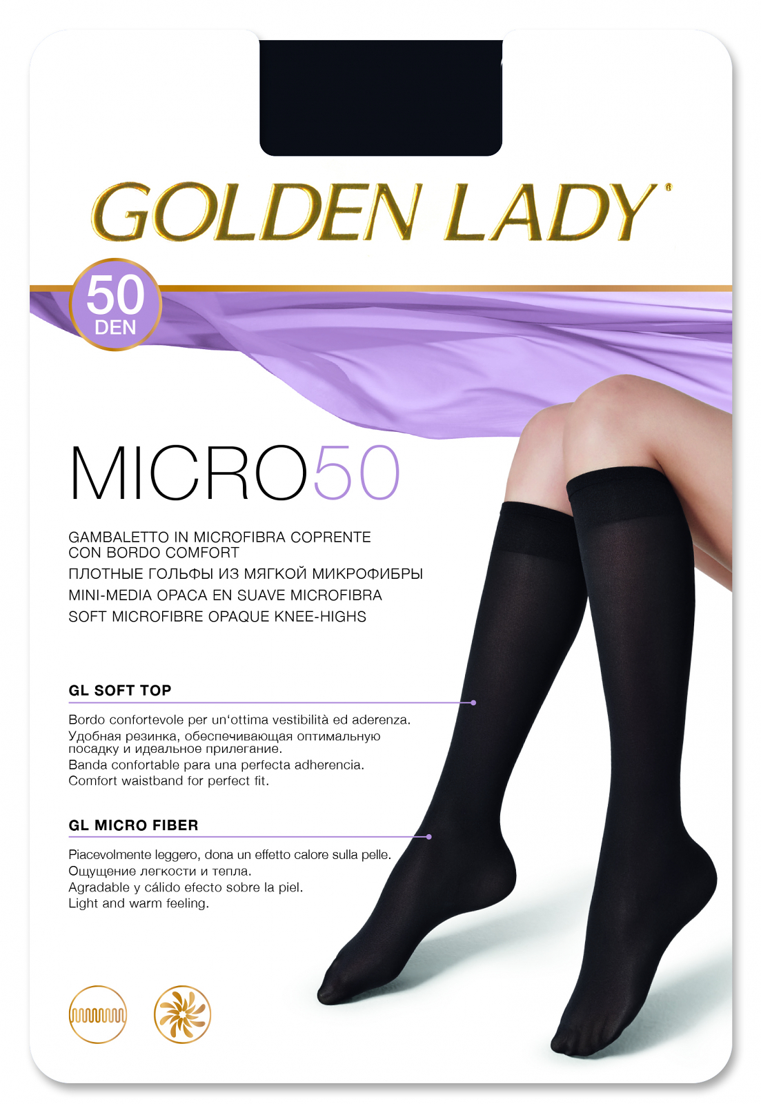 Podkolenky Golden Lady Micro 50 den