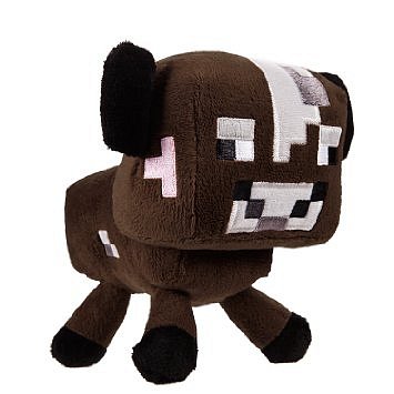 Plyšák Minecraft hnědá kravička - 18 cm