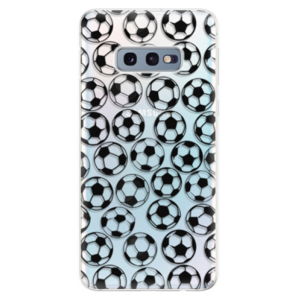 Odolné silikonové pouzdro iSaprio - Football pattern - black - Samsung Galaxy S10e