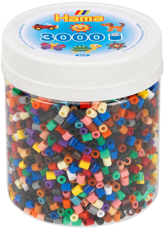 HAMA Korálky barevné zažehlovací XL set 3.000ks v plastové doze