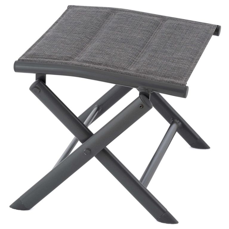 Sklopná hliníková stolička, šedá