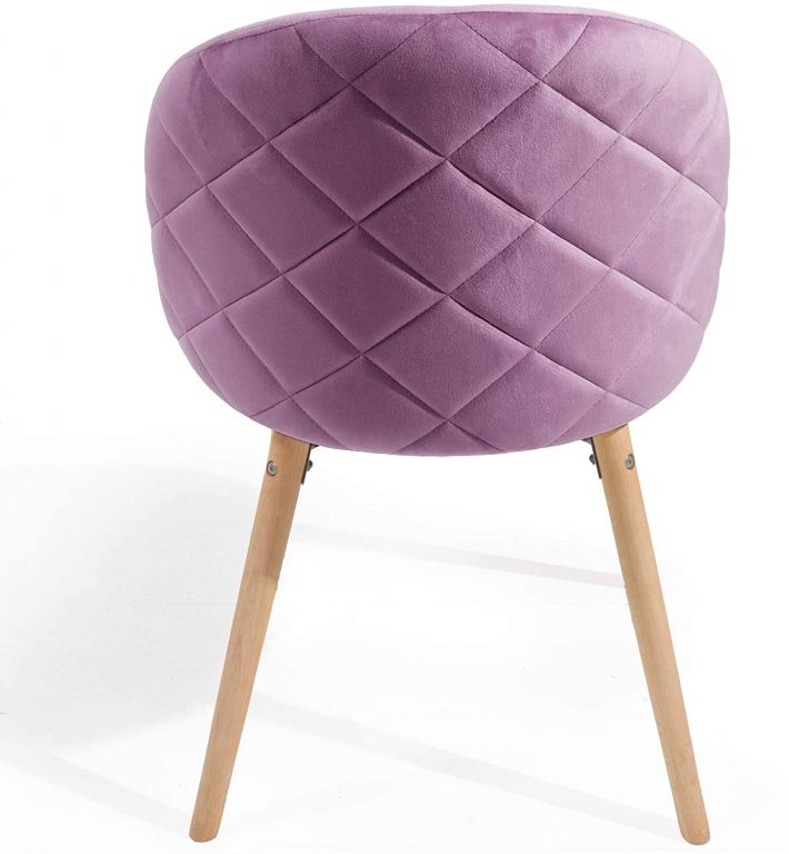 Miadomodo Sada jídelních židlí sametové, fialové, 2 ks