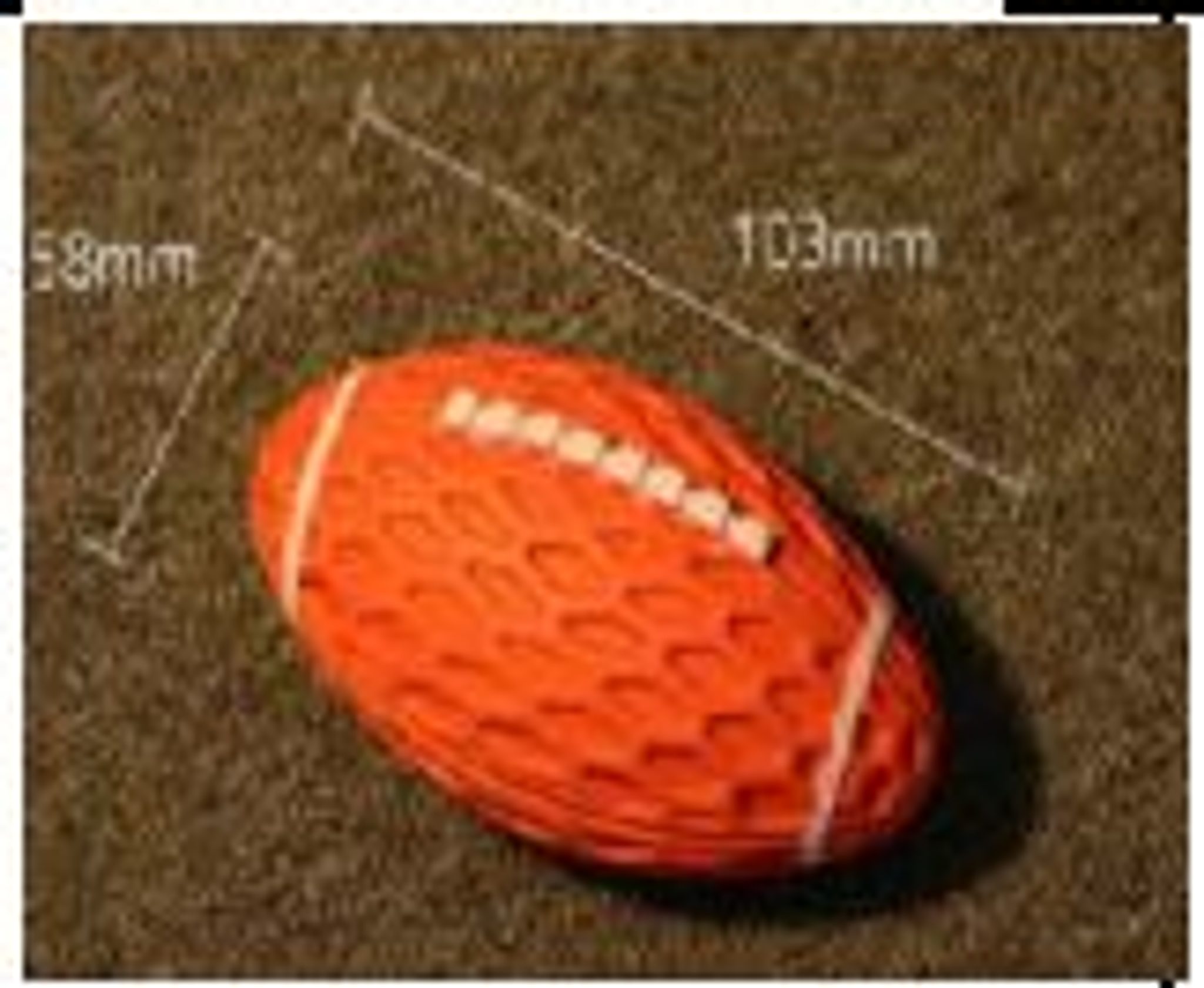 Reedog Rugby ball, gumová pískací hračka - Large 15 cm