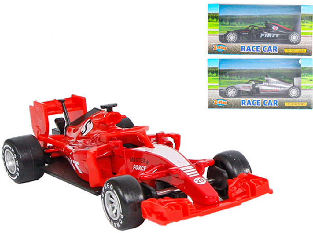 Auto závodní Formule 13cm kovová volný chod 3 druhy v krabici