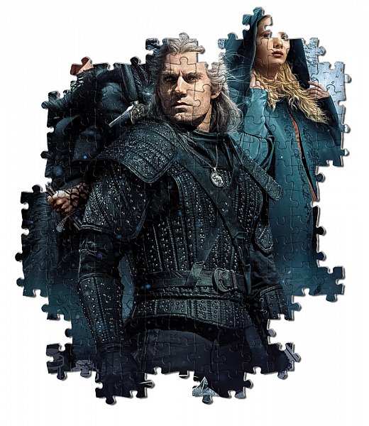 Puzzle 1000 dílků - Puzzle Zaklínač - Geralt, Yen a Ciri (The Witcher)