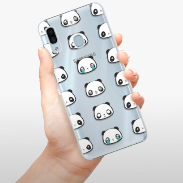 Plastové pouzdro iSaprio - Panda pattern 01 - Samsung Galaxy A20