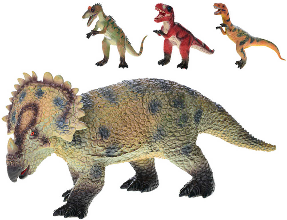 Zvířata dinosauři 37-40cm velké figurky zvířátka měkký plast 4 druhy