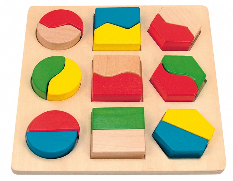 Woody hračky pro nejmenší - Destička s geometrickými tvary