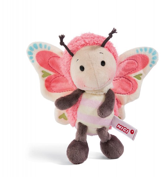 NICI Hello Spring - Motýl 18 cm, růžový