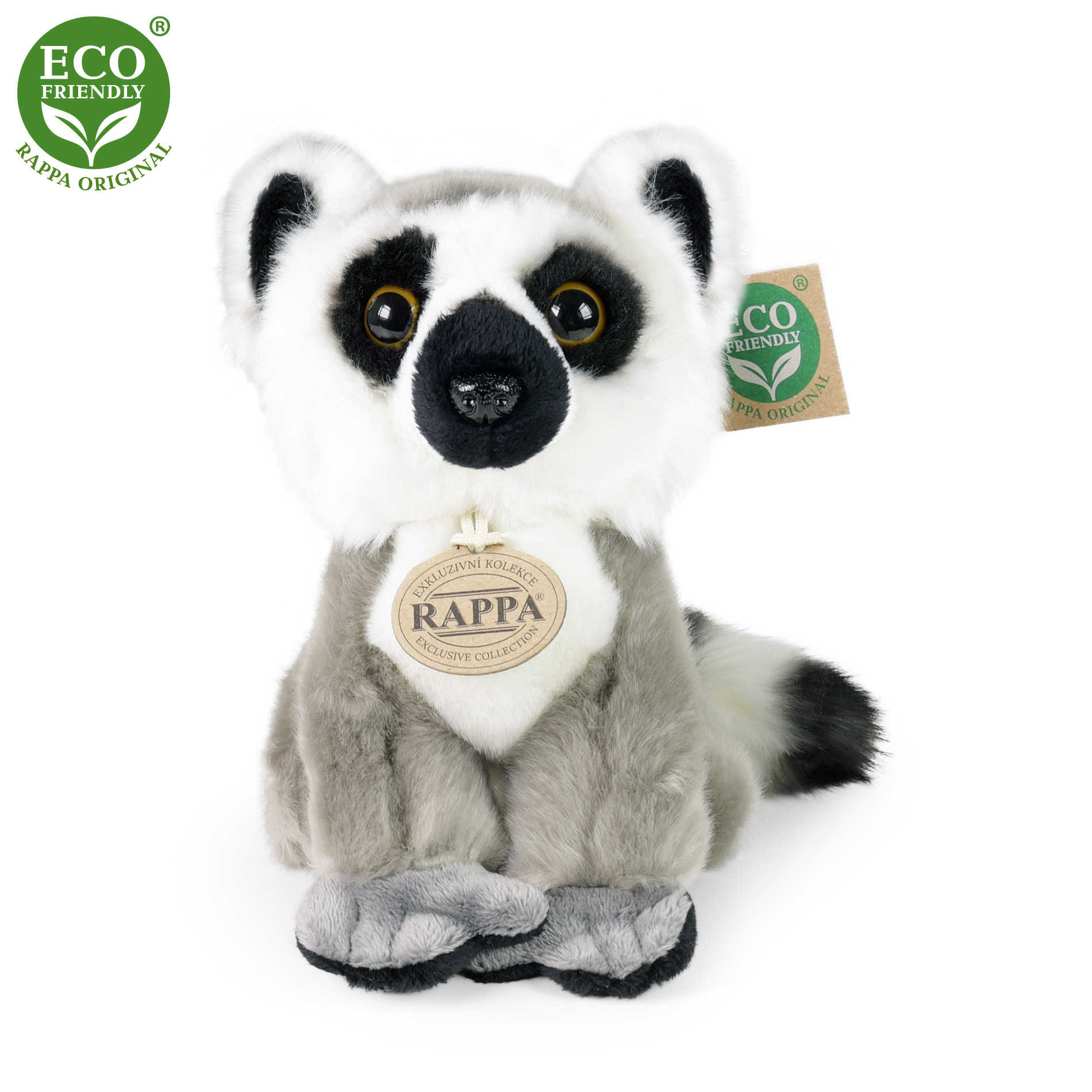 Rappa Eco-Friendly - Plyšový lemur sedící 18 cm