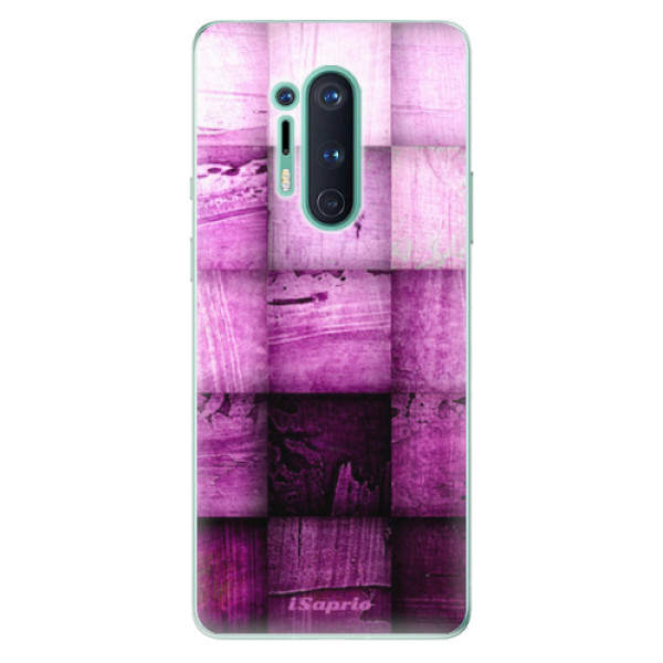 Odolné silikonové pouzdro iSaprio - Purple Squares - OnePlus 8 Pro