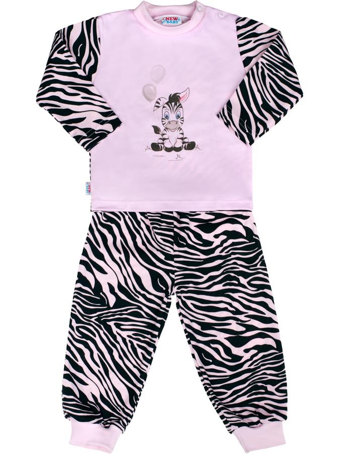Dětské bavlněné pyžamo New Baby Zebra s balónkem - růžová/74 (6-9m)