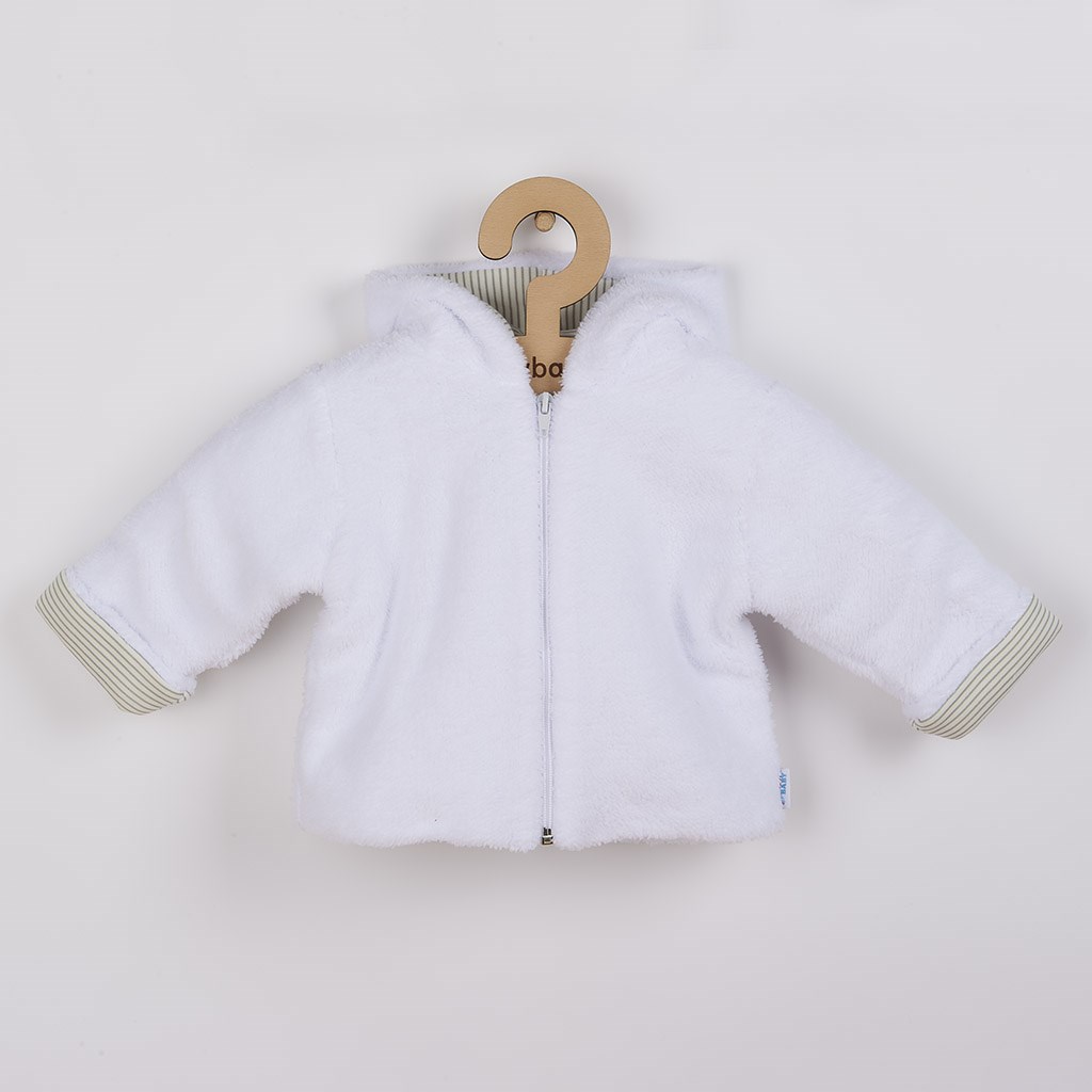 Luxusní dětský zimní kabátek s kapucí New Baby Snowy collection - bílá/74 (6-9m)