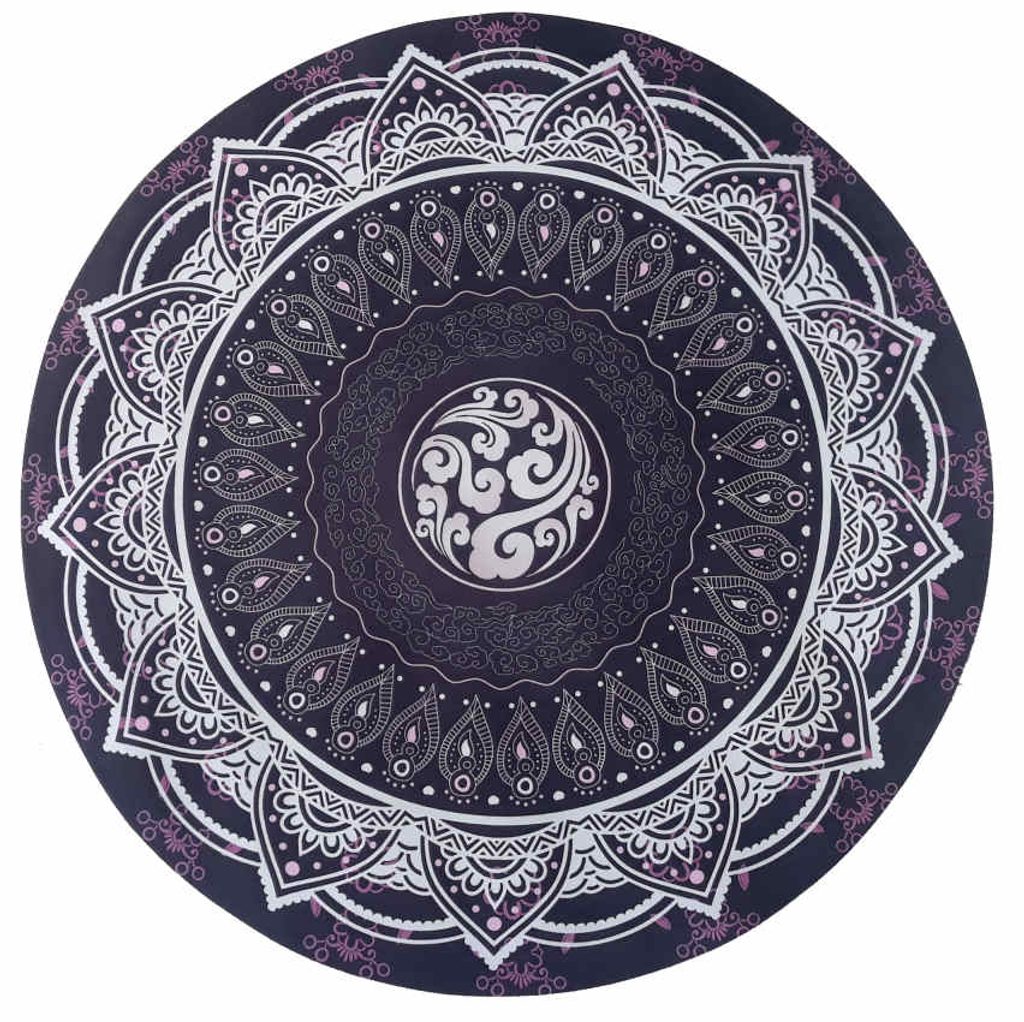 Podložka na jógu kulatá mandala Black 70cm