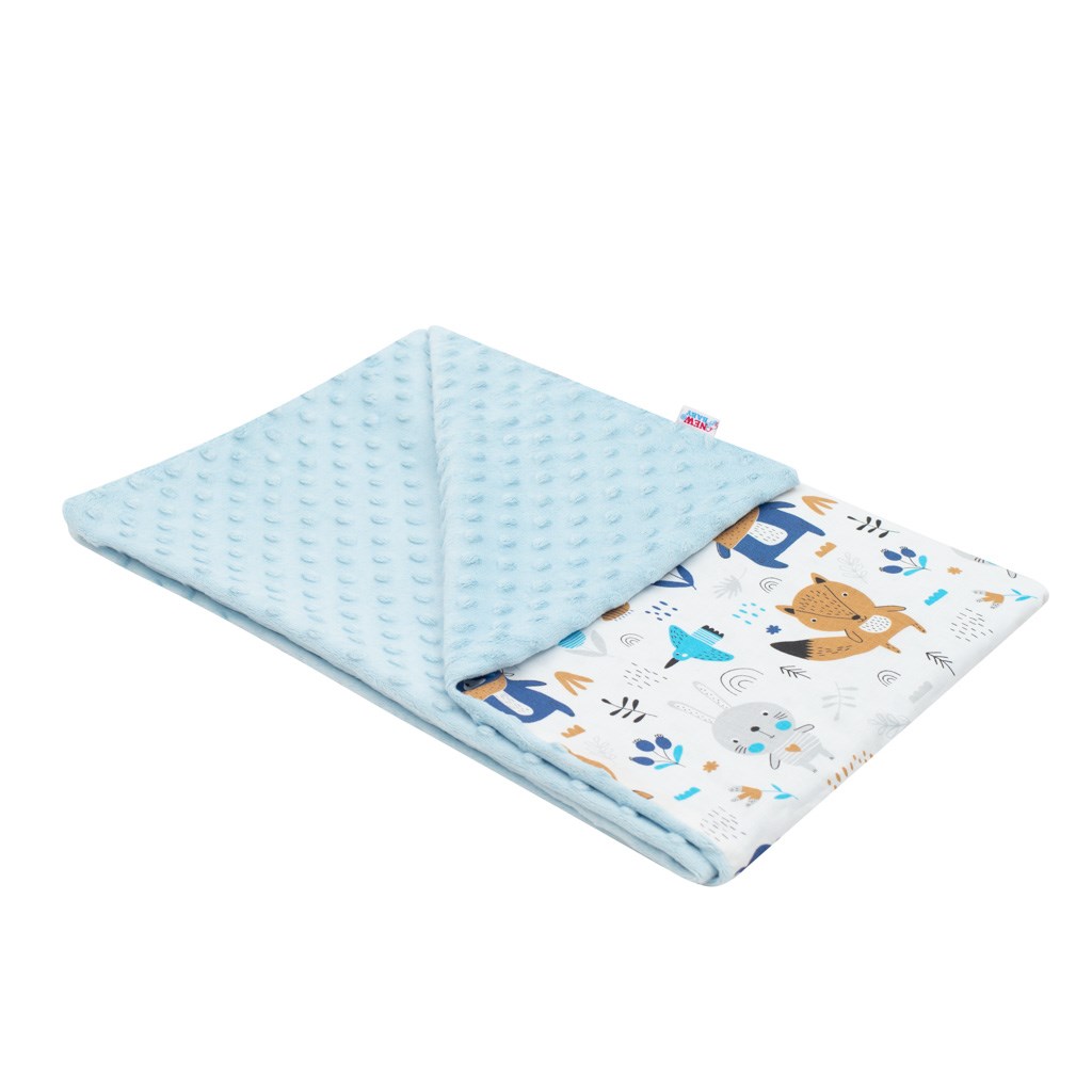 Dětská deka z Minky New Baby - Medvídci 80x102 cm - modrá