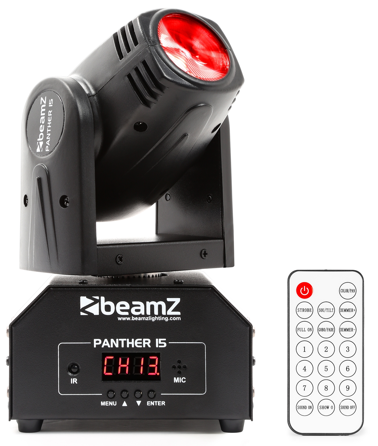 Beamz LED otočná hlavice Panther 15, 1x10W RGBW, IR, DMX