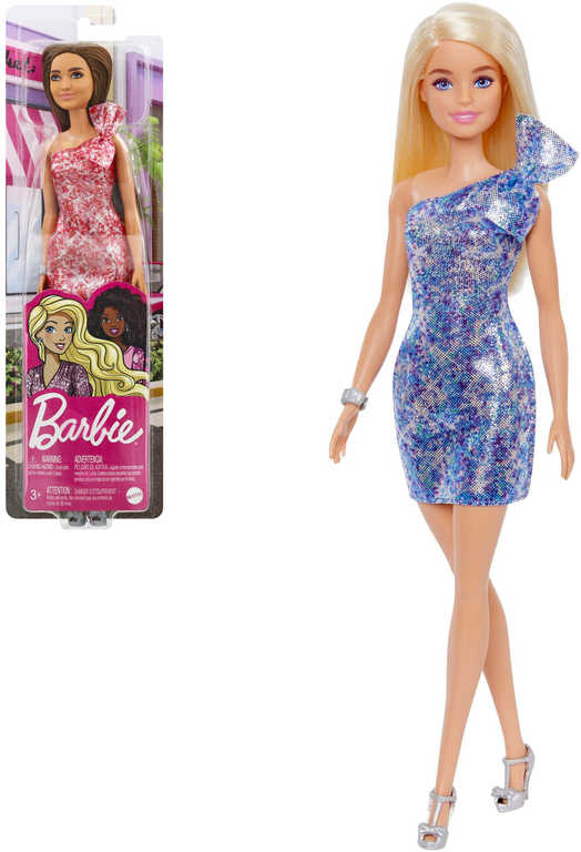 MATTEL BRB Panenka Barbie třpytivé šaty 2 druhy
