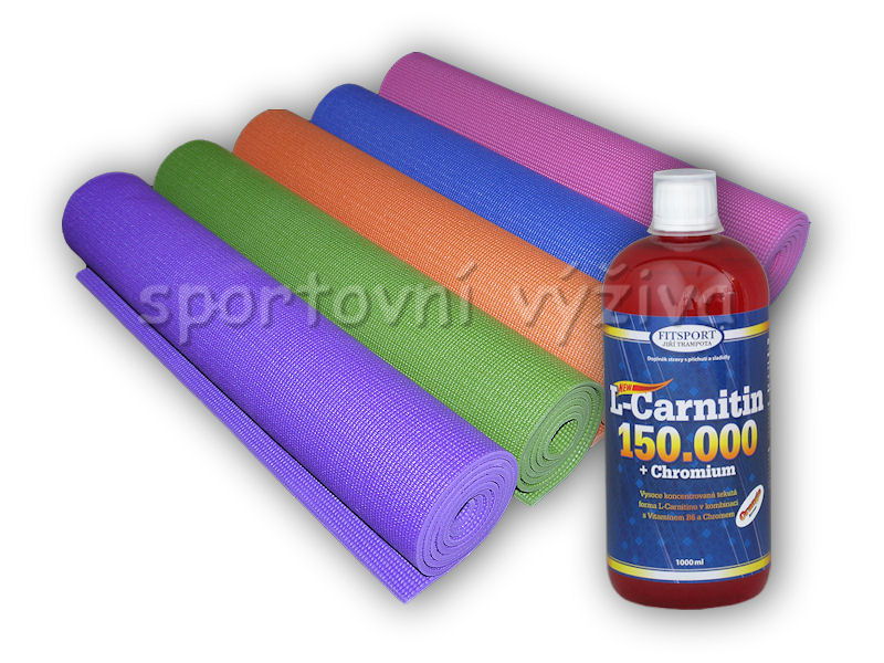 L-Carnitin 150000+Chrom.1l+ Yoga Mat - podložka-citron-blue