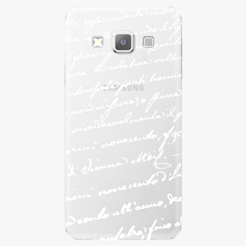 Plastový kryt iSaprio - Handwiting 01 - white - Samsung Galaxy A5