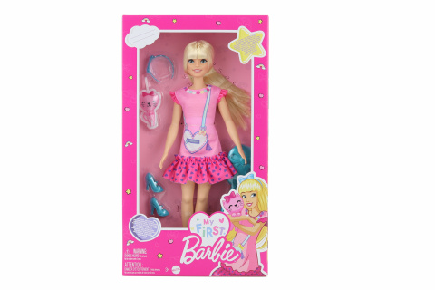Barbie Moje první Barbie panenka - blondýnka s kotětem HLL19 TV