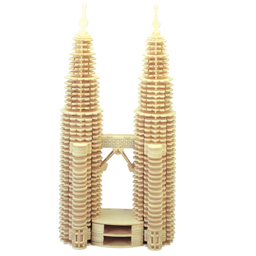 Woodcraft Dřevěné 3D puzzle Petronas Twin Towers