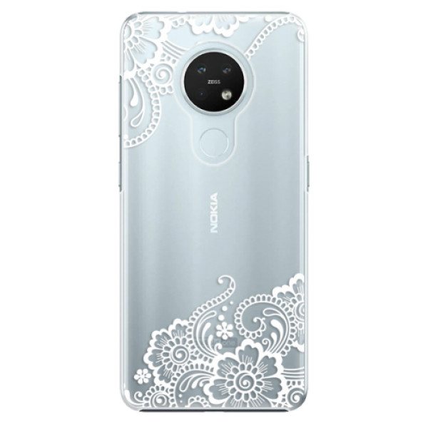 Plastové pouzdro iSaprio - White Lace 02 - Nokia 7.2