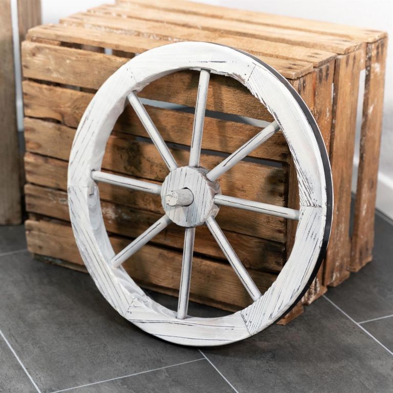 Garthen dřevěné kolo, stylová rustikální dekorace - 45 cm