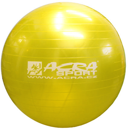 ACRA Míč gymnastický zlatý 85cm fitness balon rehabilitační do 150kg