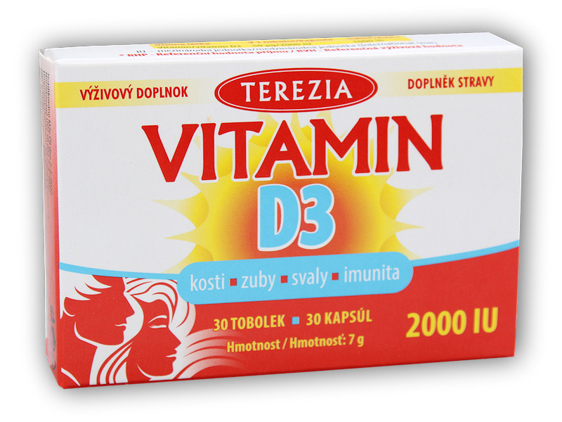Vitamín D3 2000 IU 30 kapslí