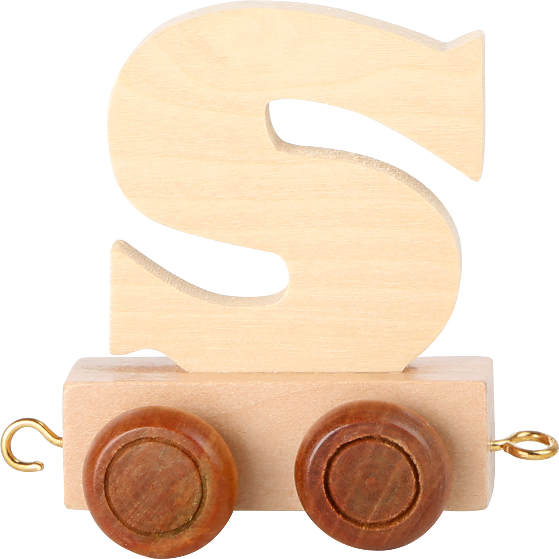 Dřevěný vláček vláčkodráhy abeceda písmeno S