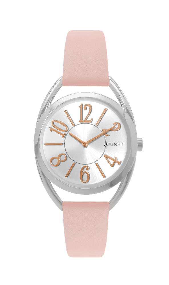MINET Růžové dámské hodinky ICON TEA ROSE