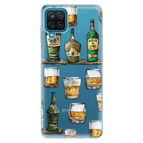 Odolné silikonové pouzdro iSaprio - Whisky pattern - Samsung Galaxy A12
